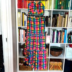 CBR Fun Rainbow Plaid Maxi Set M